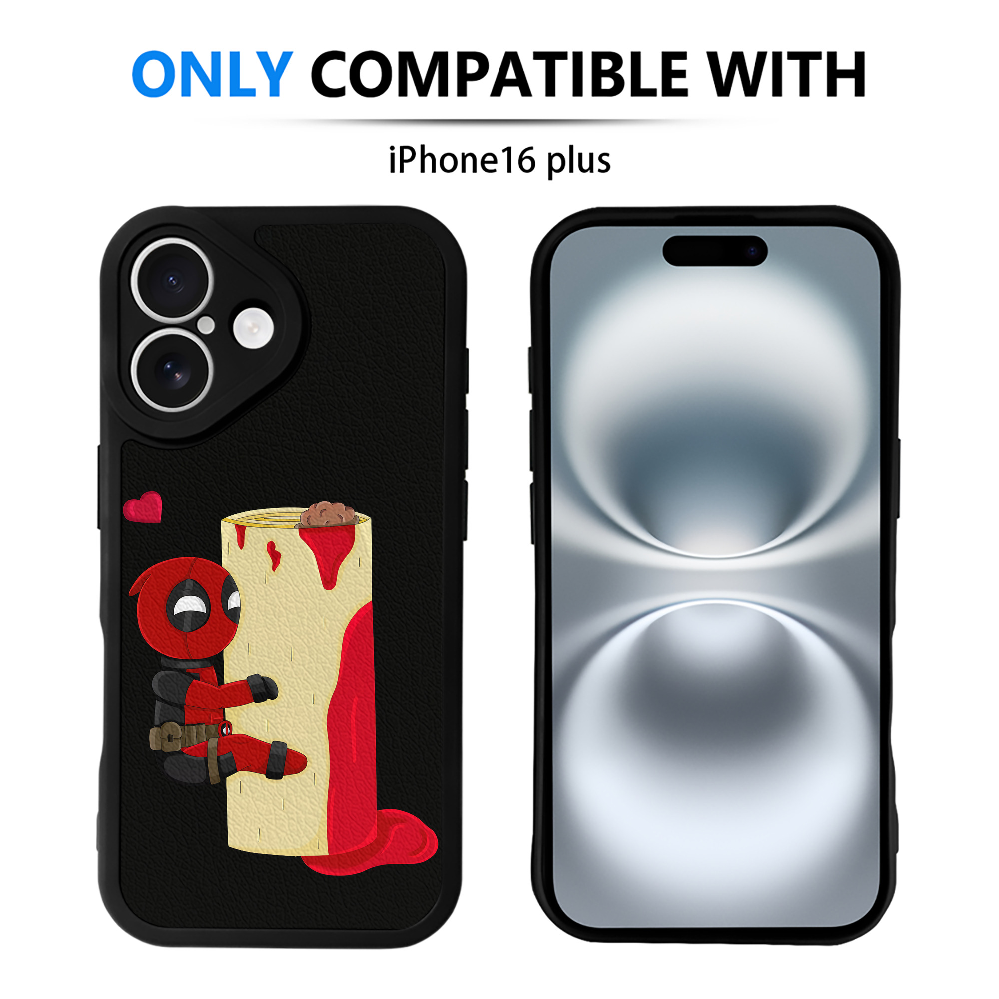 （画像用） Deadpool デッドプール 【iPhone 16シリーズ対応】シリコンスマホケース（レザー調） 材質：シリコン